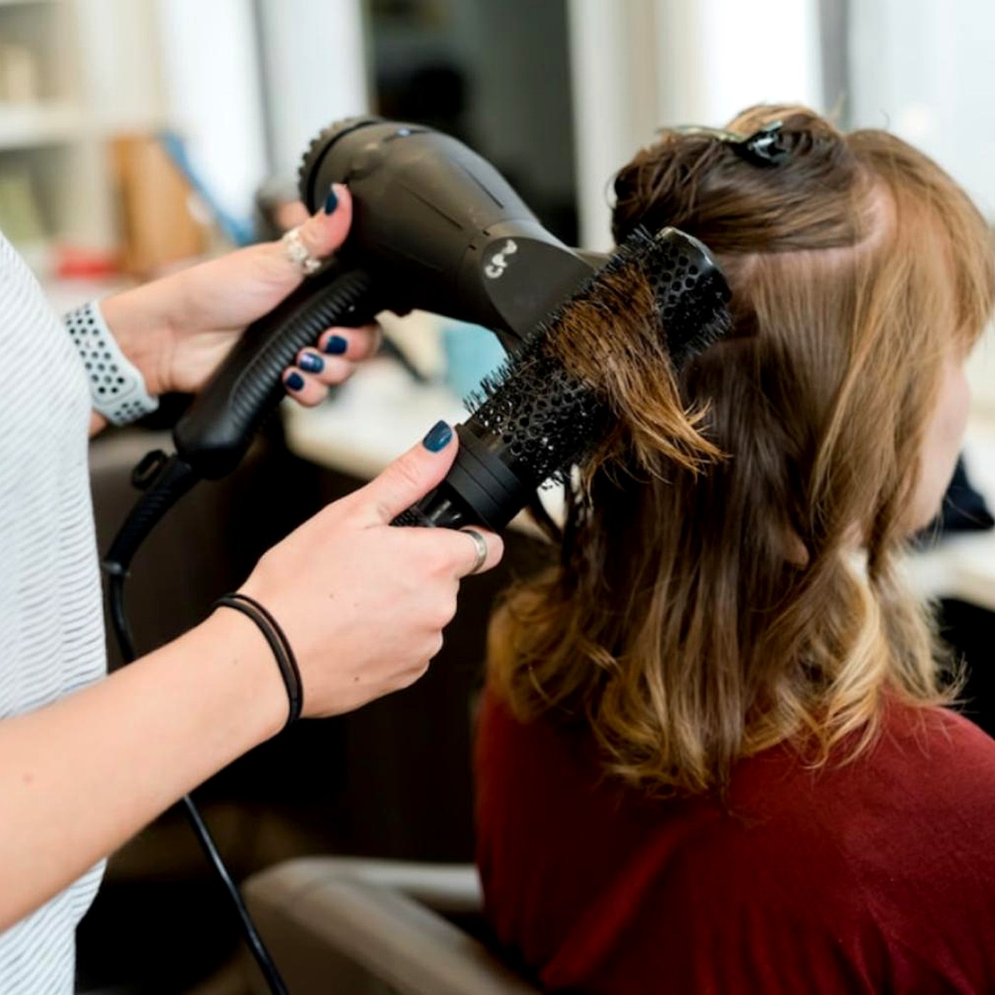 Professional blow-dry styling