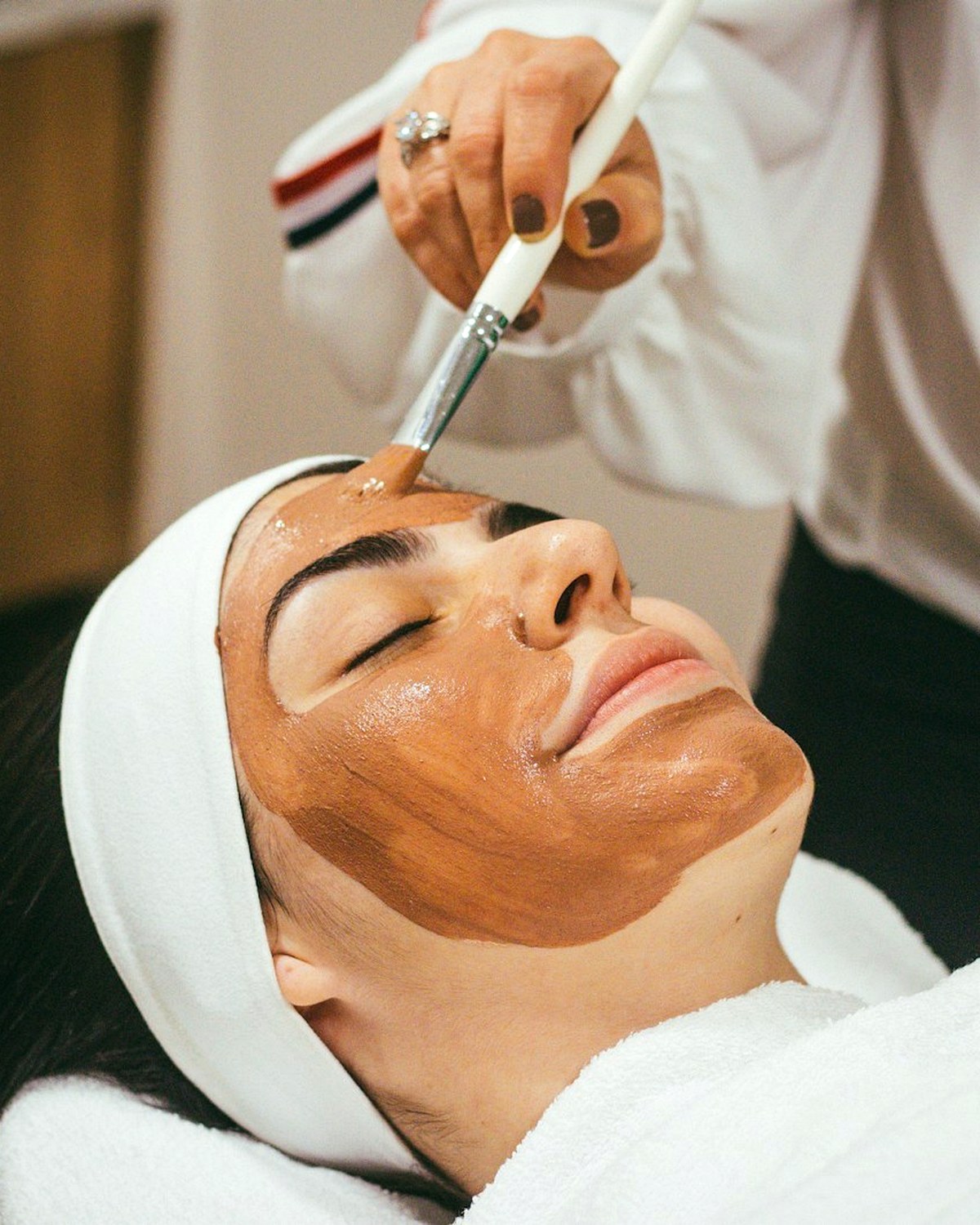 Skincare treatment in studio